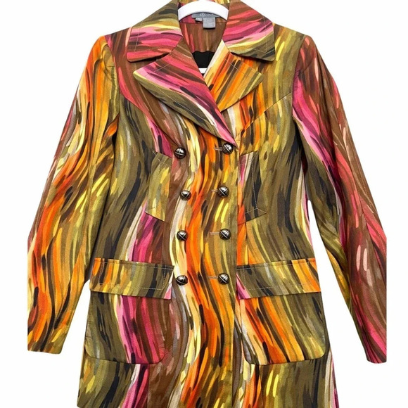 Eccoci Multicolored Coat Jacket Size 0 NWOT - Picture 10 of 10